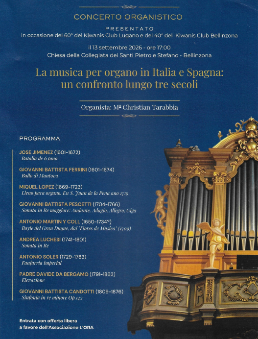 Kiwanis concerto organistico 13.9.2026