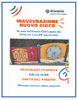 Kiwanis inaugurazione nuovo gioco